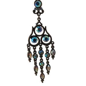 Chandelier Aurora Earrings Dark Metal Posts. + Disk Backs For Stability Estate